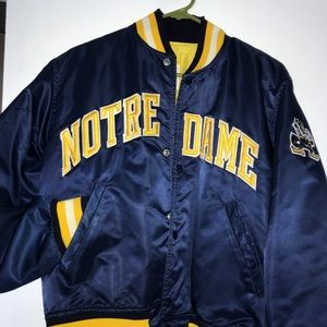 vintage Notre Dame bomber jacket